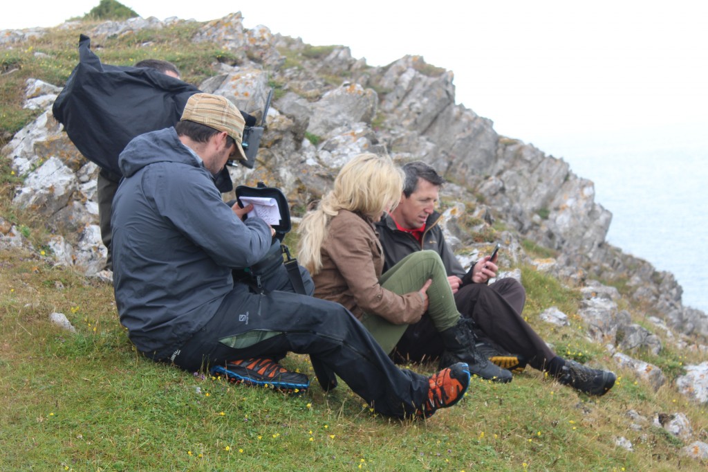 Dan Boys explaining to BBC Countryfile’s Ellie Harrison how the Gower app works.