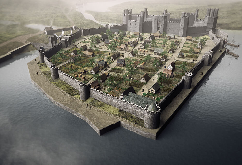 Caernarfon Castle reconstruction