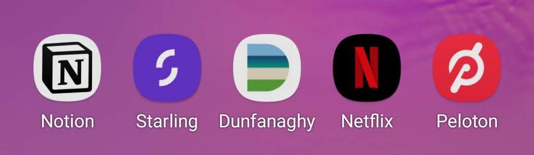 app icons with one letter as their icon
